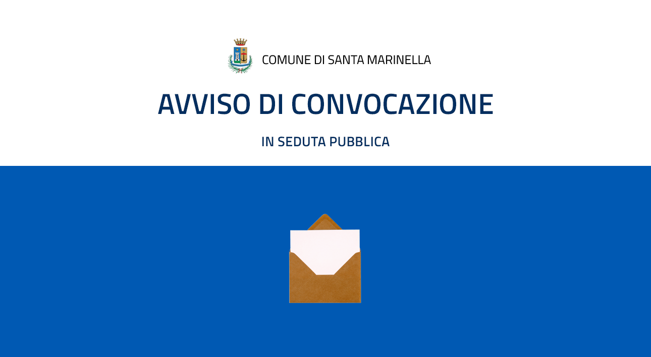 Avviso di convocazione in seduta pubblica