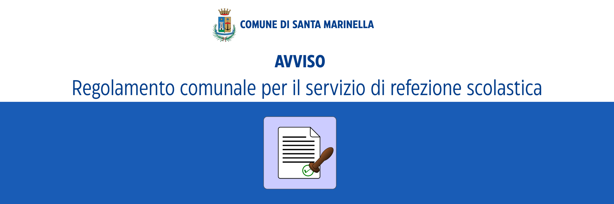 AVVOSO NUOVO REG REFEZIONE SCOLASTICA