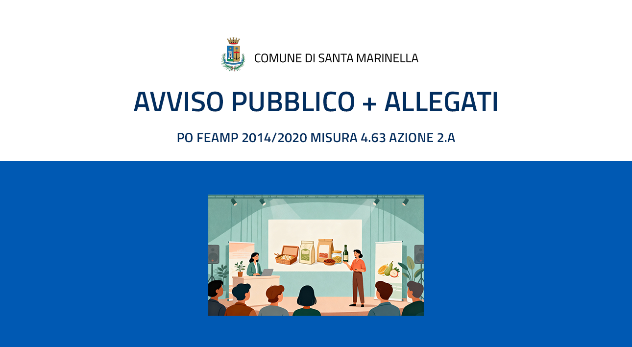 PO FEAMP 2014 2020 misura 4.63 azione 2.A Avviso pubblico + Allegati